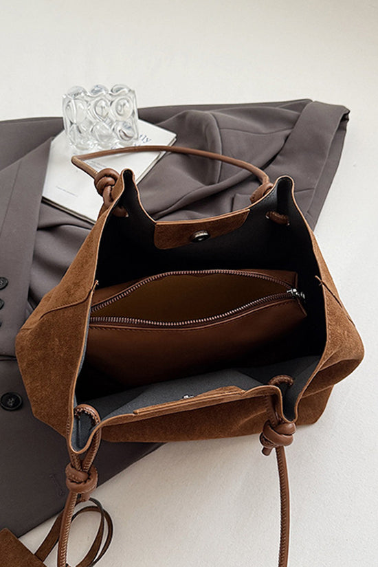 Elegant Tote with Stylish Handle Knots
