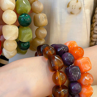Stylish Geometric Beaded Bracelet