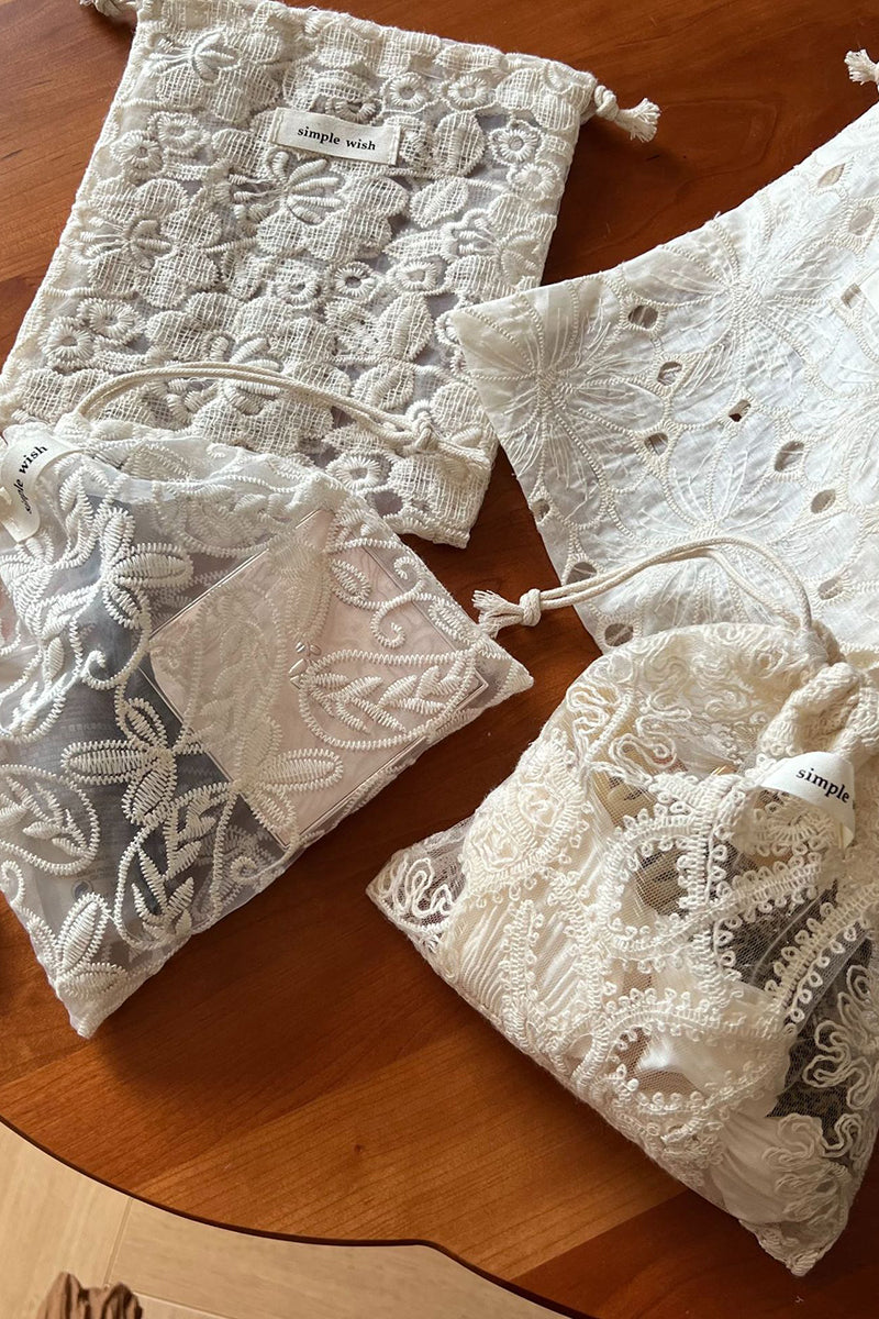 Chic Floral Drawstring Pouch