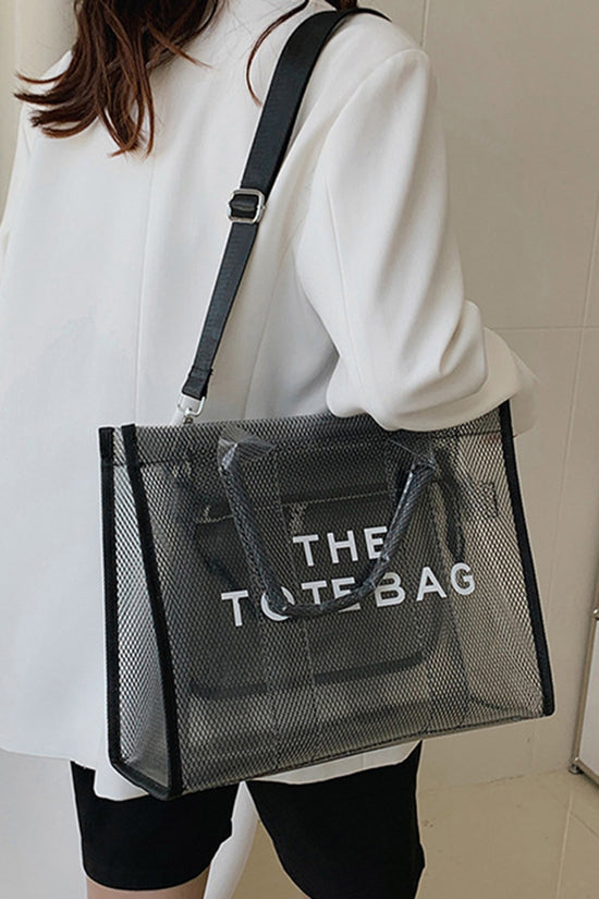 Mesh Tote Bag with Shoulder Strap