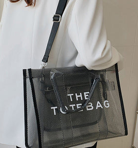 Mesh Tote Bag with Shoulder Strap