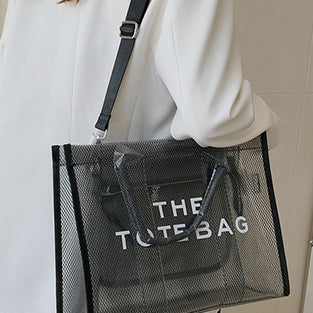 Mesh Tote Bag with Shoulder Strap