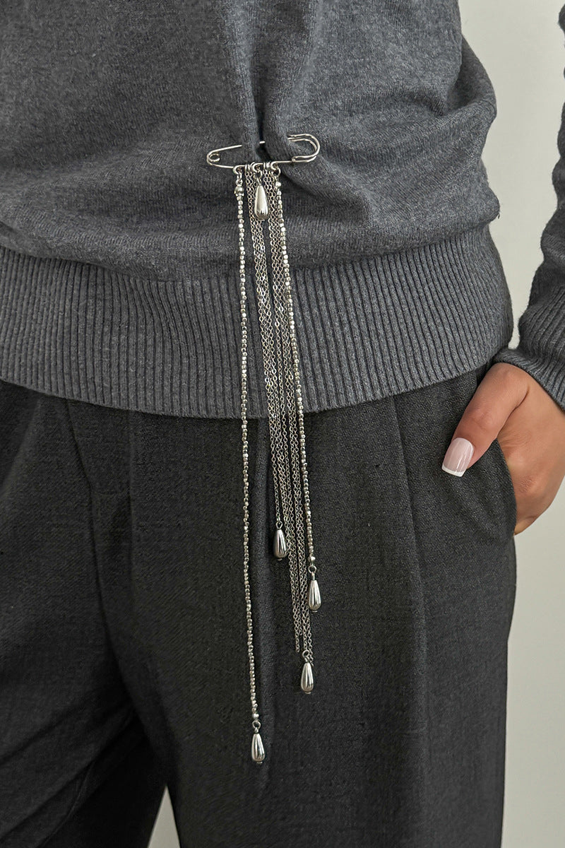 Elegant Chain Drop Collar Accessory