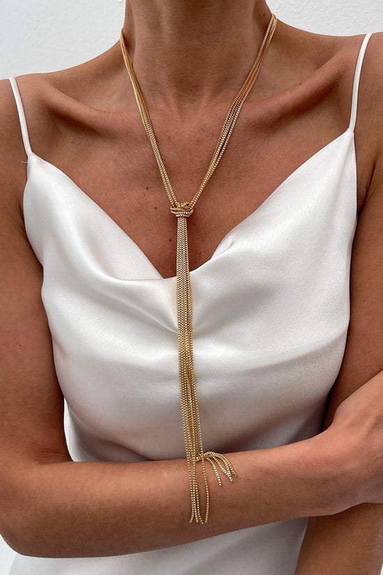 Elegant Tassel Drop Necklace