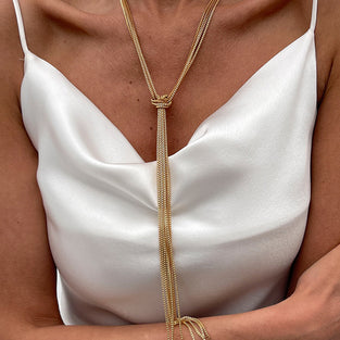 Elegant Tassel Drop Necklace