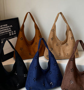 Floral Cutout Tote Bag