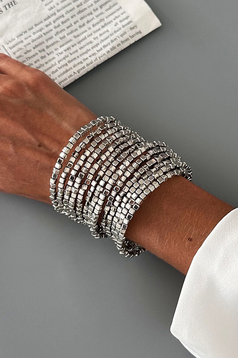 Elegant Square Bead Bracelet