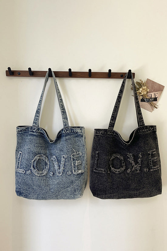 Denim LOVE Tote Bag