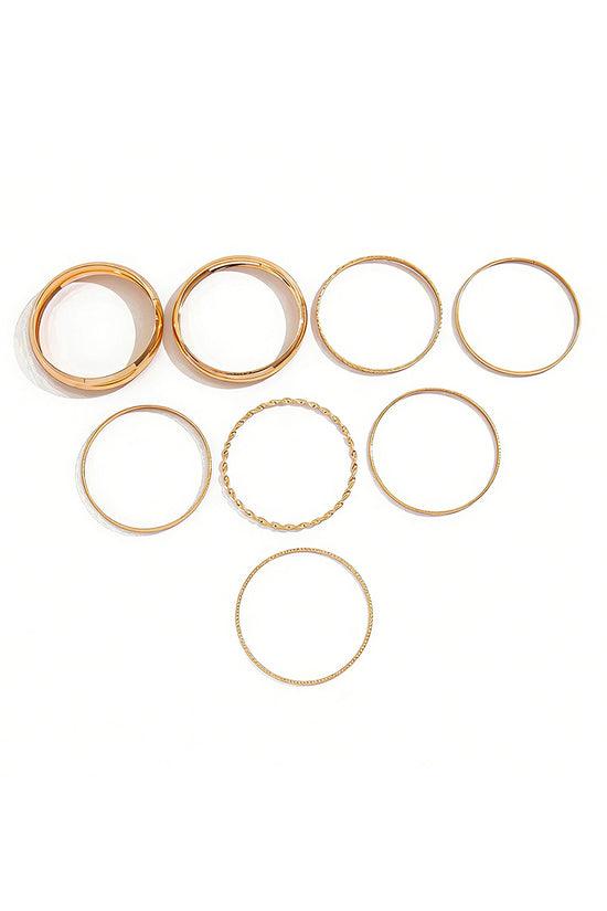 Elegant Gold Bangle Bracelet Set