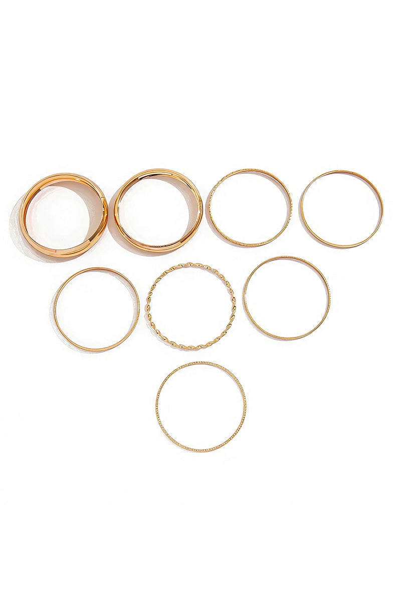 Elegant Gold Bangle Bracelet Set