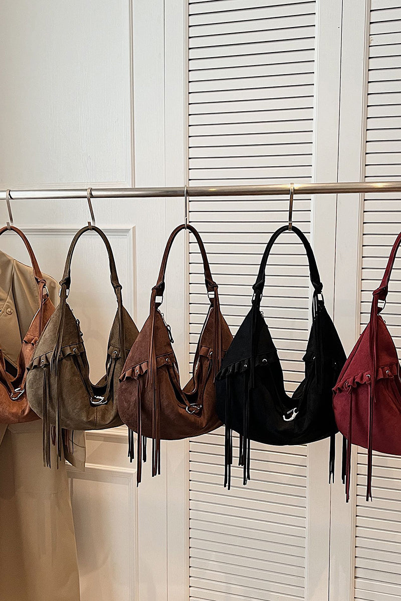 Chic Tassel Detail Hobo Bag