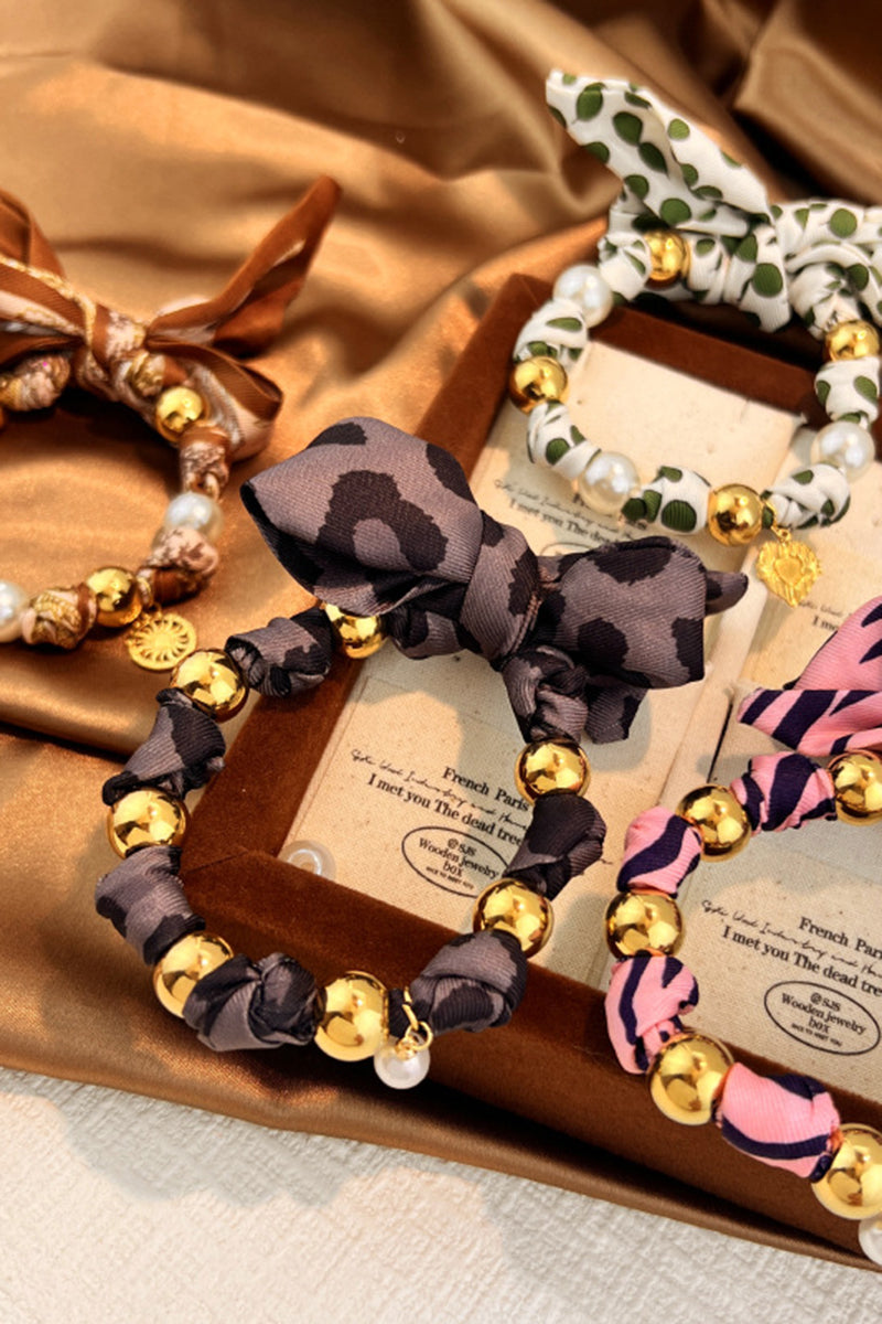 Elegant Bow and Bead Bracelet