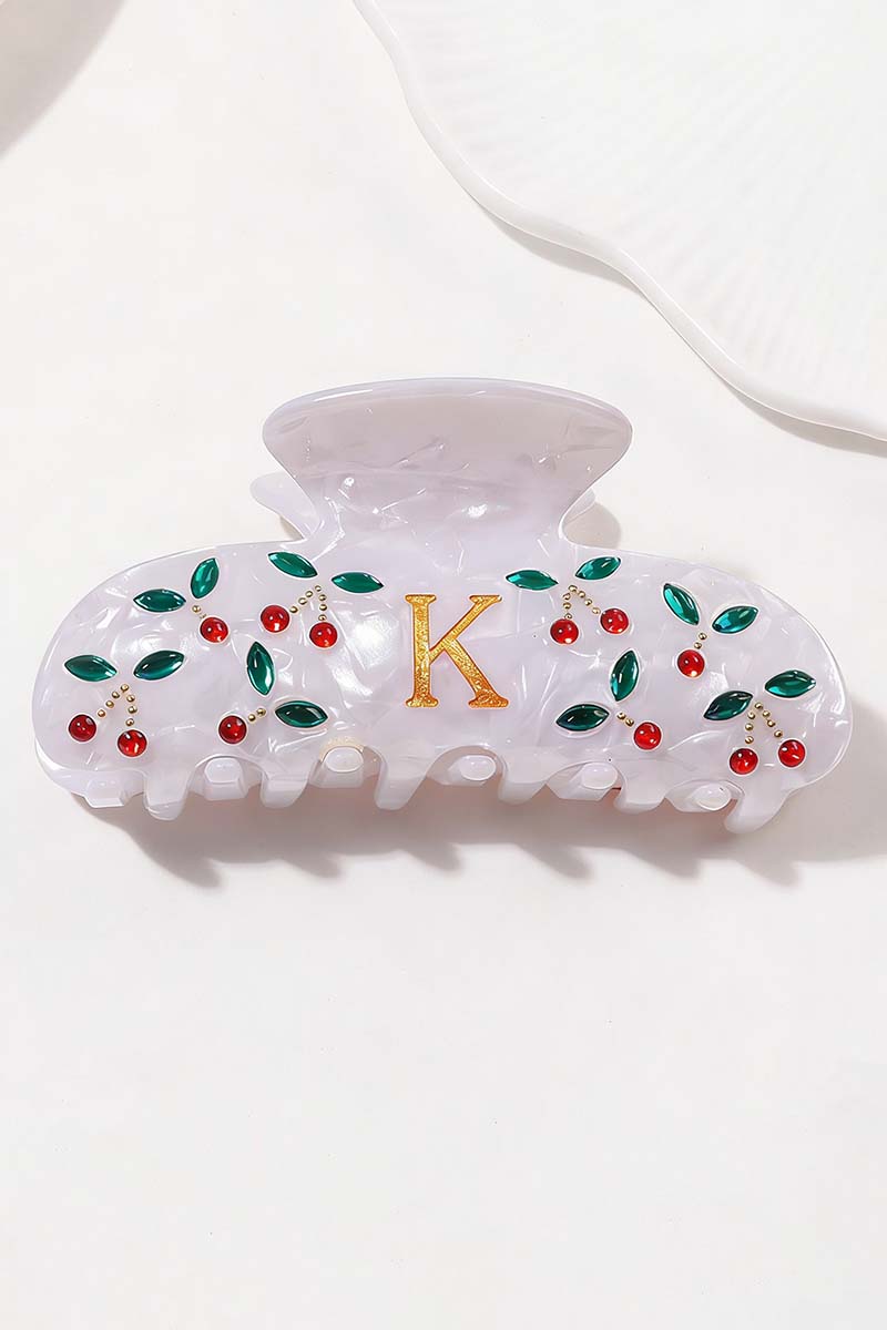 Elegant Monogram Hair Claw