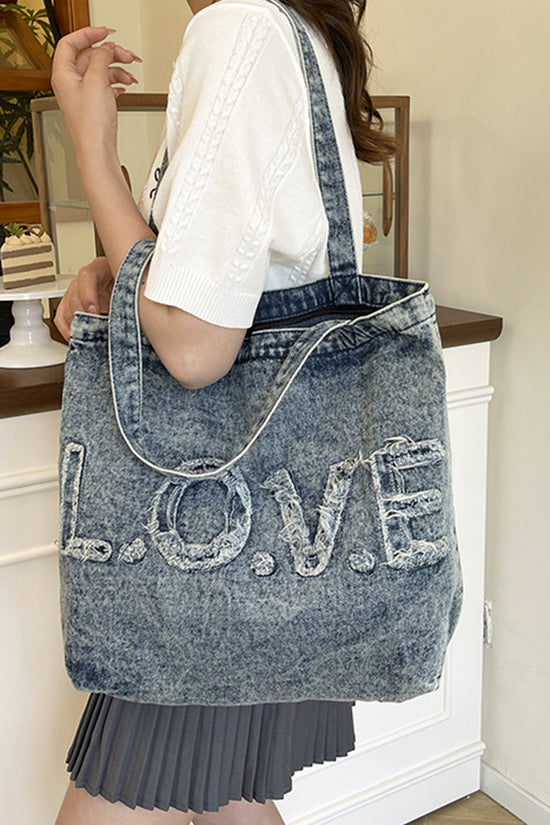 Denim LOVE Tote Bag