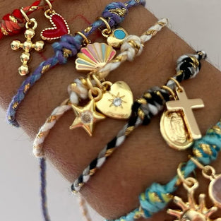 Heart and Cross Charm Bracelet