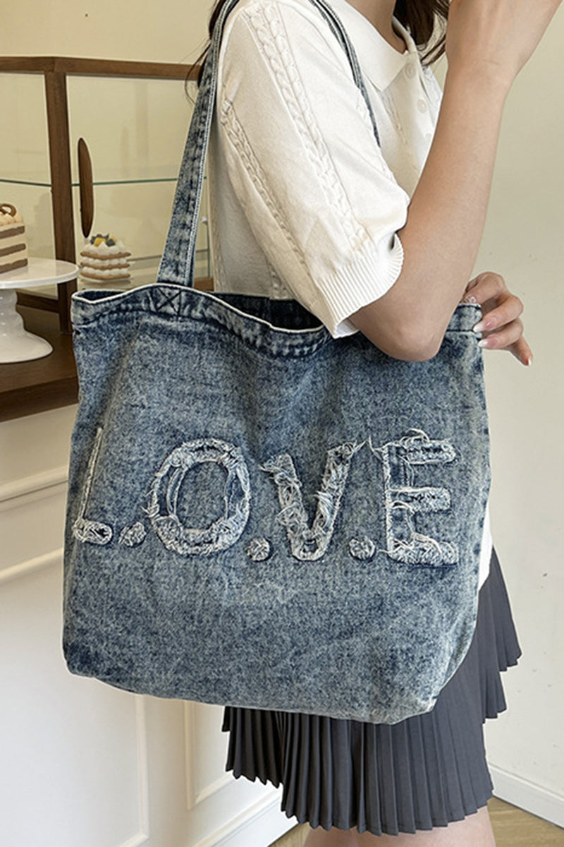 Denim LOVE Tote Bag
