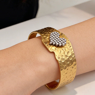 Medallion-Embellished Gold-Tone Cuff