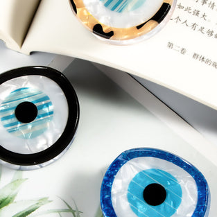 Geometric Patterned Circular Hair Claw