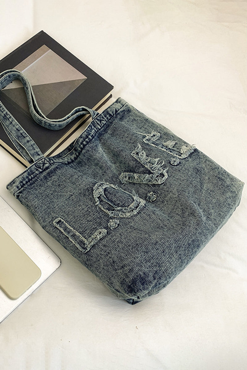 Denim LOVE Tote Bag