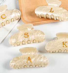 Elegant Monogram Hair Claw