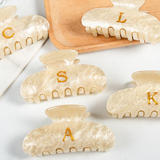 Elegant Monogram Hair Claw