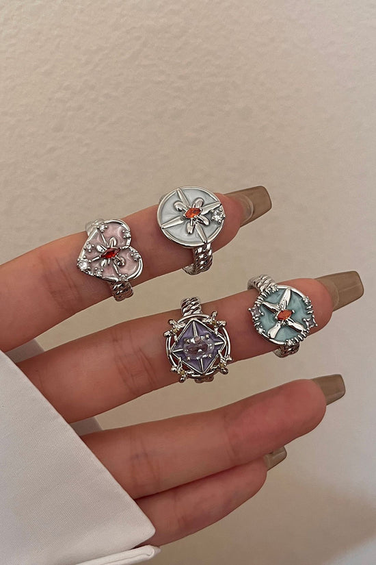 Vintage Starburst Adjustable Ring
