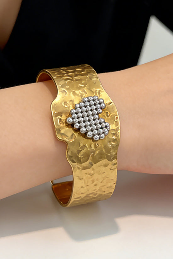 Medallion-Embellished Gold-Tone Cuff