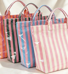 Striped Tote Bag with Handles