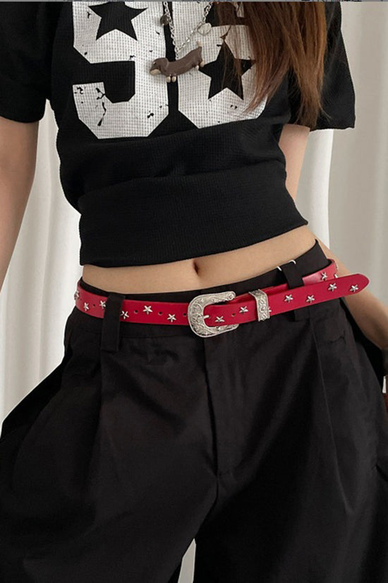 Star Studded Western Buckle Belt