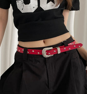 Star Studded Western Buckle Belt