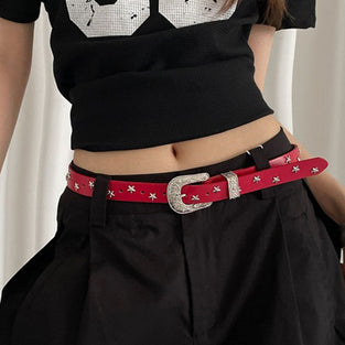 Star Studded Western Buckle Belt