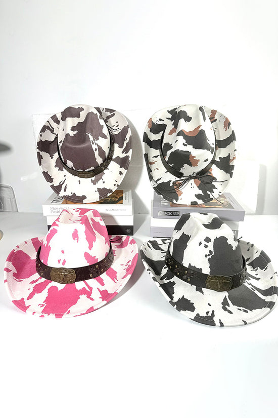 Cow Print Western Style Hat