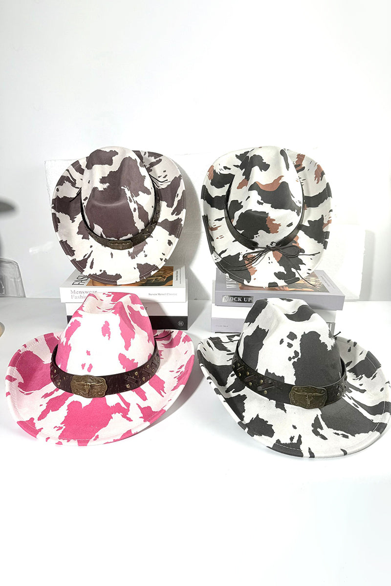 Cow Print Western Style Hat