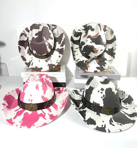 Cow Print Western Style Hat