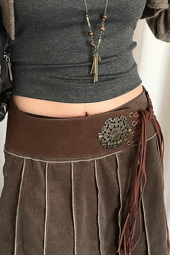 Ornate Lace-Up Waist Belt