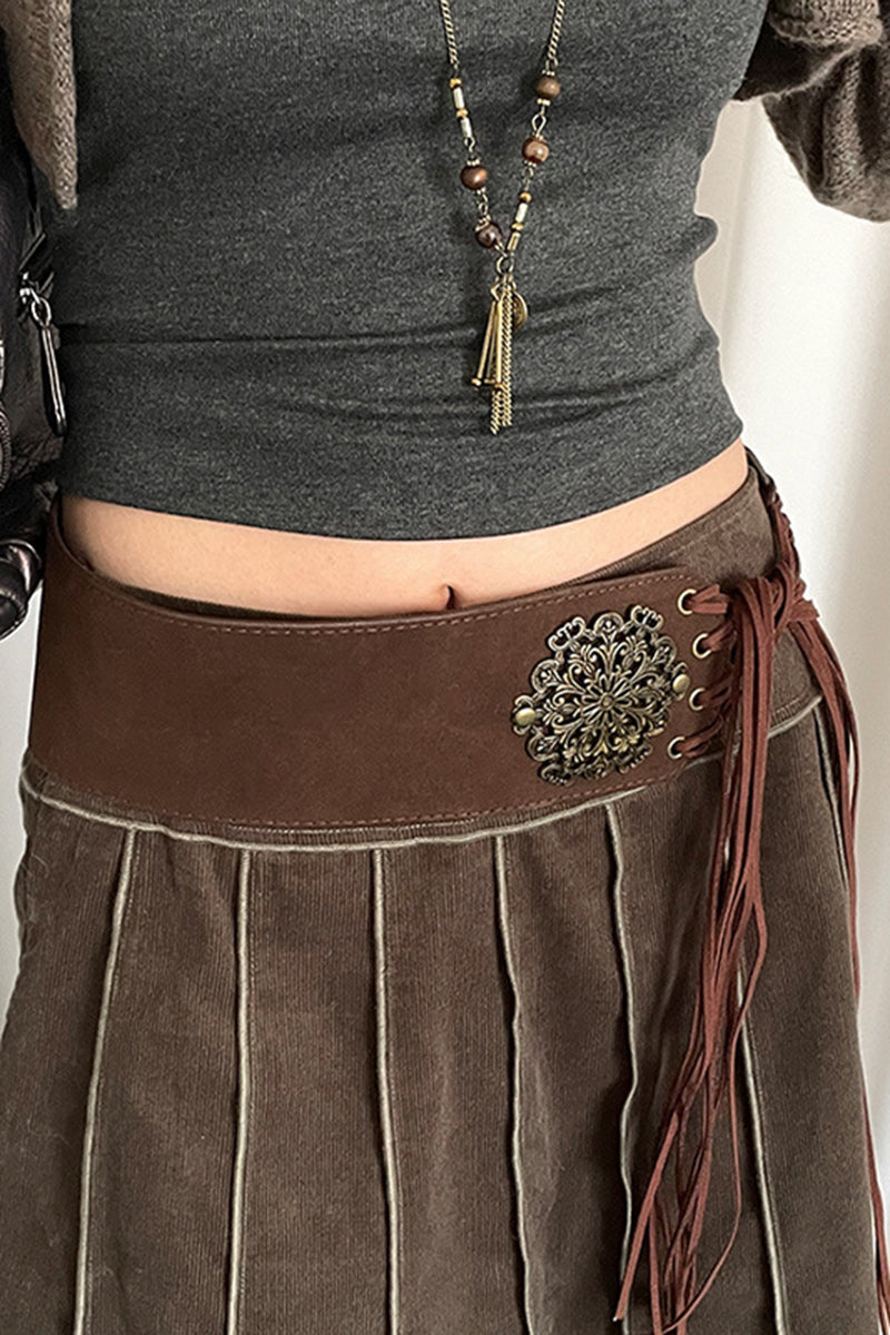 Ornate Lace-Up Waist Belt