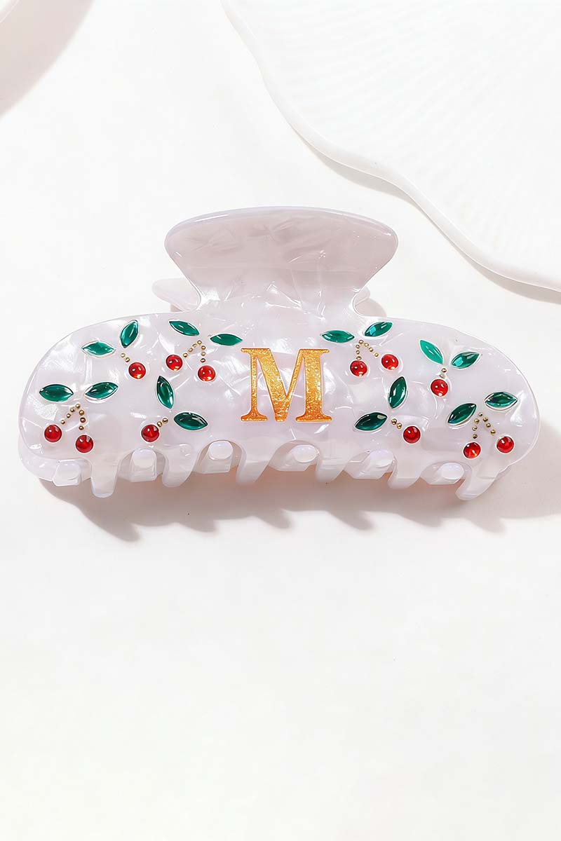 Elegant Monogram Hair Claw