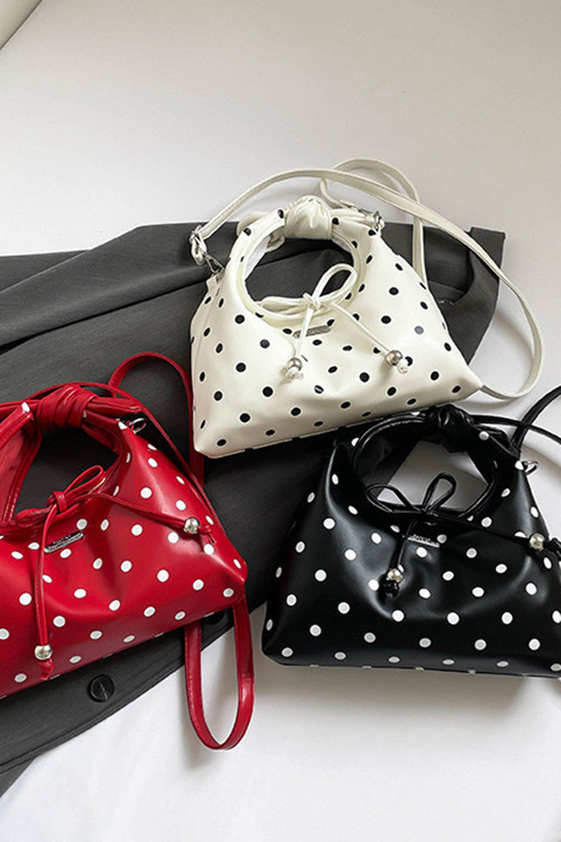 Chic Polka Dot Bow Handbag