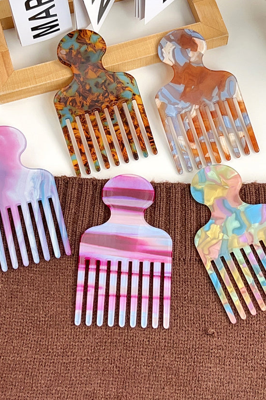 Striped Tortoise-Style Hair Pick