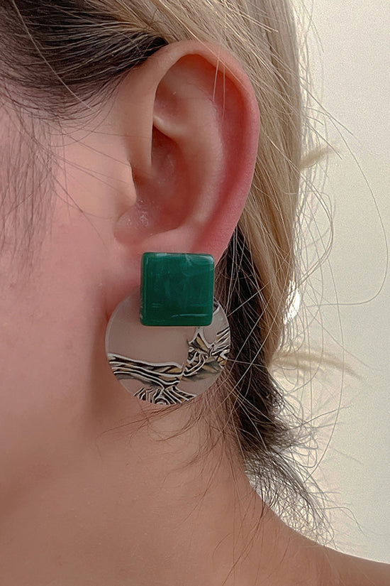 Geometric Art Deco Statement Earrings