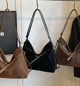 Triangular Leather Handbag