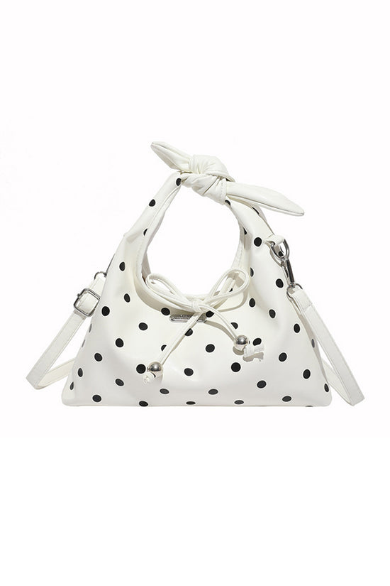 Chic Polka Dot Bow Handbag