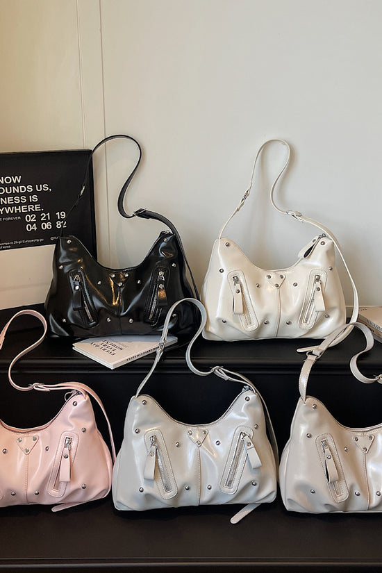 Sleek Studded Shoulder Bag