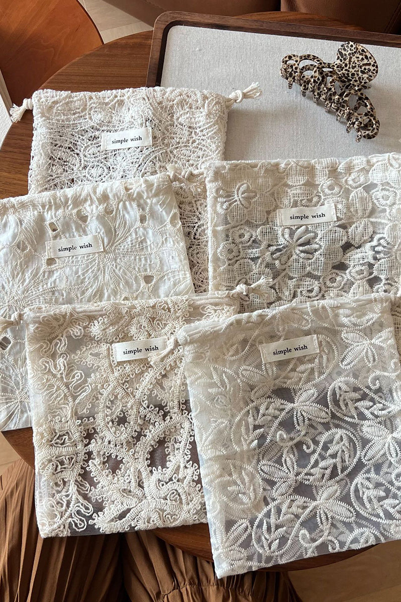 Chic Floral Drawstring Pouch