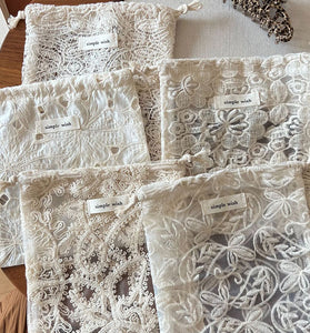 Chic Floral Drawstring Pouch