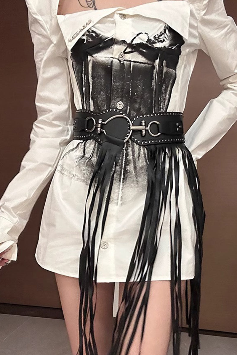 Fringe Studded Belt