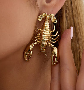 Bold Lobster Statement Earrings