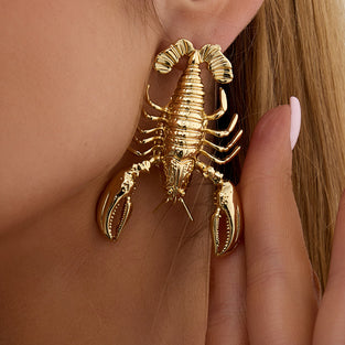 Bold Lobster Statement Earrings