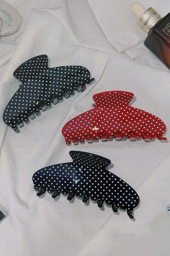 Polka Dot Hair Claw Clip