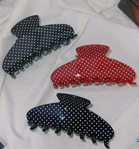 Polka Dot Hair Claw Clip